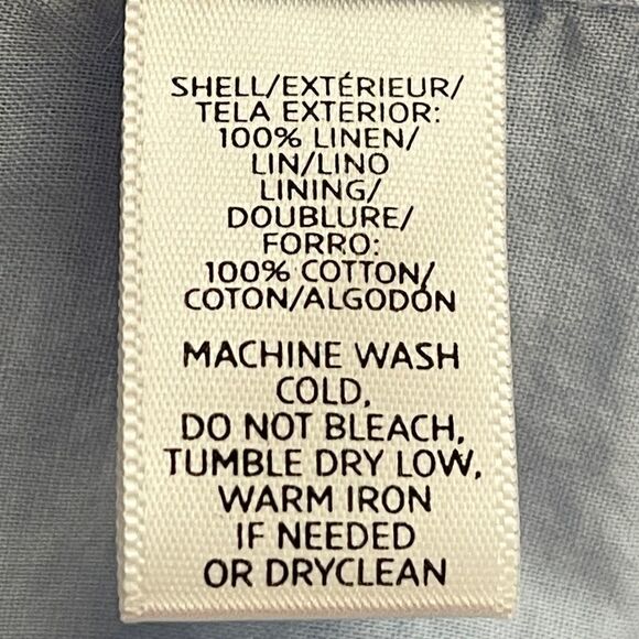 Loft Linen Sleeveless Tie Front Dress Size 10P - Picture 6 of 7